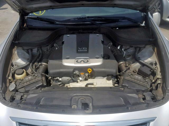 JN1CV6APXAM403364 - 2010 INFINITI G37 BASE SILVER photo 7