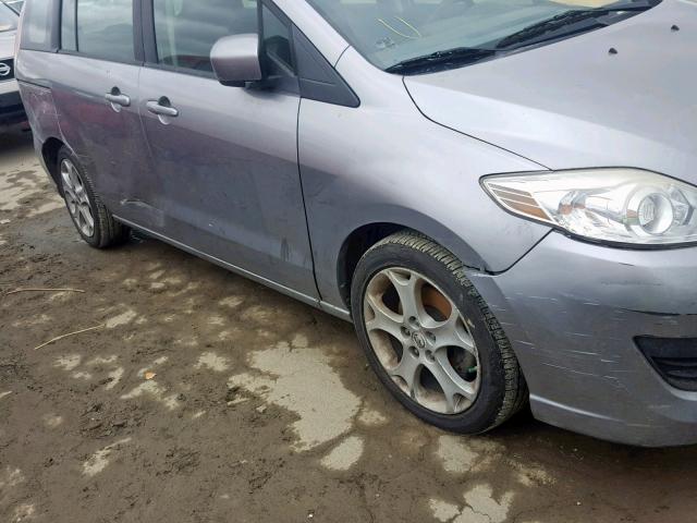 JM1CR2WL7A0363719 - 2010 MAZDA 5 SILVER photo 9