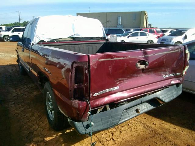 2GCEC19X331257004 - 2003 CHEVROLET SILVERADO BURGUNDY photo 3