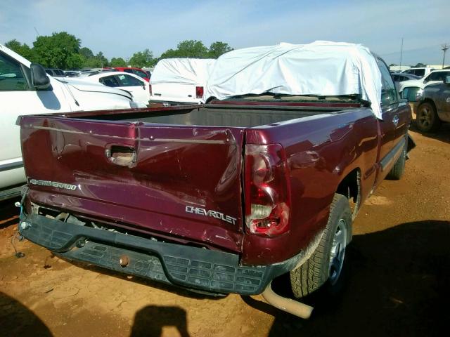 2GCEC19X331257004 - 2003 CHEVROLET SILVERADO BURGUNDY photo 4