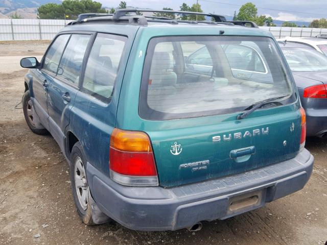 JF1SF6357XH704263 - 1999 SUBARU FORESTER L GREEN photo 3