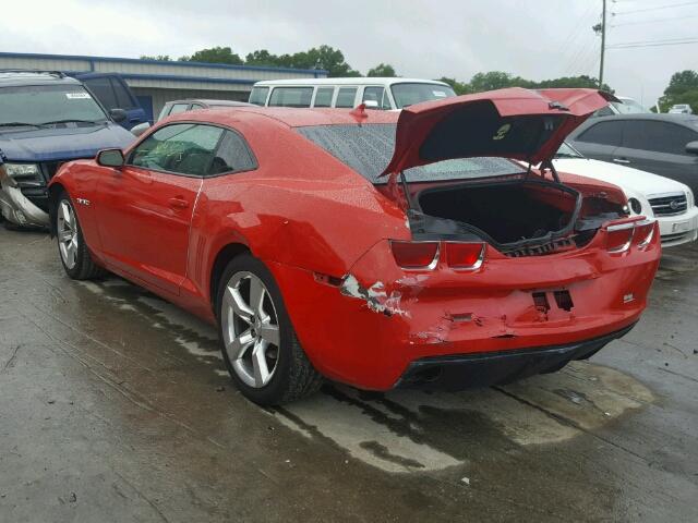 2G1FA1ED9B9143930 - 2011 CHEVROLET CAMARO LS RED photo 3