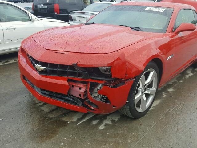 2G1FA1ED9B9143930 - 2011 CHEVROLET CAMARO LS RED photo 9