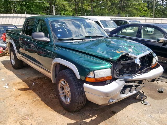 1D7HL48N53S318468 - 2003 DODGE DAKOTA QUA GREEN photo 1