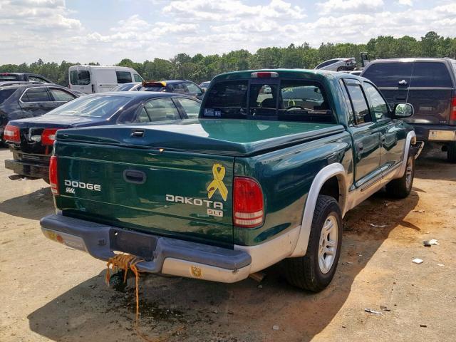 1D7HL48N53S318468 - 2003 DODGE DAKOTA QUA GREEN photo 4