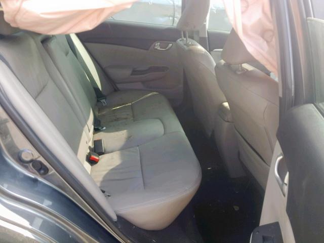 19XFB2F99DE074746 - 2013 HONDA CIVIC EXL ნაცრისფერი ფოტო 6
