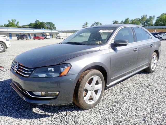 1VWBN7A36DC047465 - 2013 VOLKSWAGEN PASSAT SE GRAY photo 2