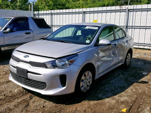 3KPA24AB3JE078478 - 2018 KIA RIO LX SILVER photo 2