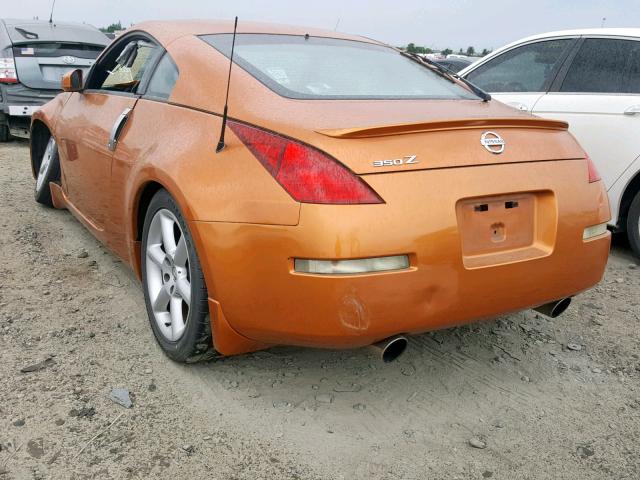 JN1AZ34E24T051198 - 2004 NISSAN 350Z COUPE ORANGE photo 3