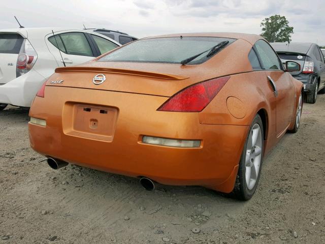 JN1AZ34E24T051198 - 2004 NISSAN 350Z COUPE ORANGE photo 4