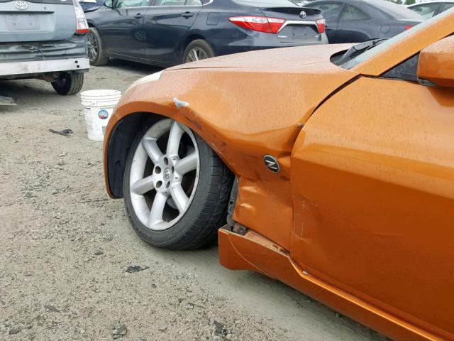 JN1AZ34E24T051198 - 2004 NISSAN 350Z COUPE ORANGE photo 9