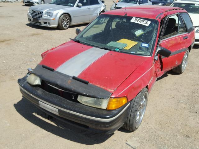 1FARP15J5RW232295 - 1994 FORD ESCORT LX RED photo 2