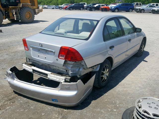 JHMES16531S007036 - 2001 HONDA CIVIC LX SILVER photo 4