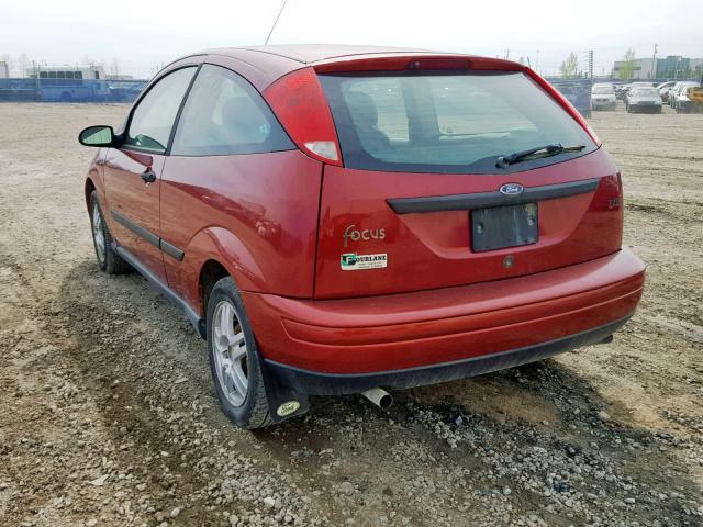 3FAFP3130YR210034 - 2000 FORD FOCUS ZX3 RED photo 3