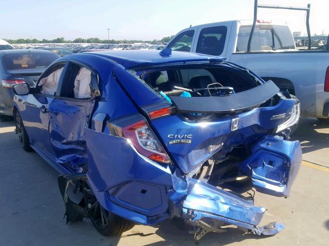 SHHFK7H96JU203217 - 2018 HONDA CIVIC SPOR BLUE photo 3