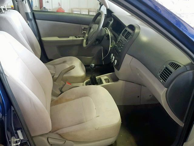 KNAFE221695635606 - 2009 KIA SPECTRA EX BLUE photo 5