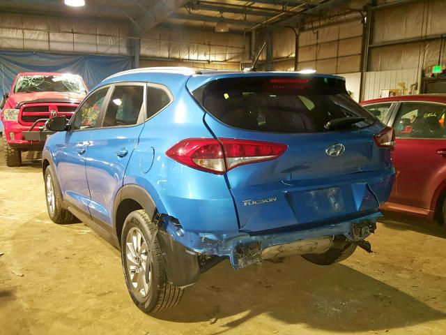 KM8J33A49GU126743 - 2016 HYUNDAI TUCSON LIM BLUE photo 3