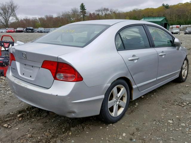 2HGFA16918H343105 - 2008 HONDA CIVIC EXL SILVER photo 4