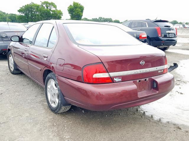 1N4DL01A1YC185983 - 2000 NISSAN ALTIMA XE MAROON photo 3