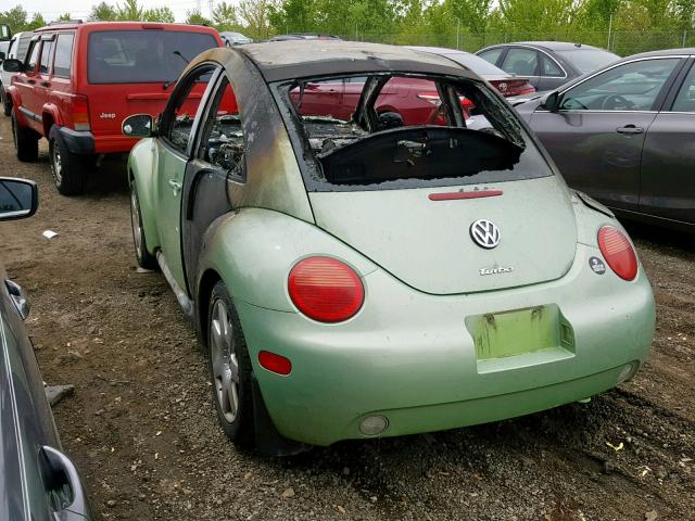 3VWCD21C52M410537 - 2002 VOLKSWAGEN NEW BEETLE მწვანე ფოტო 3