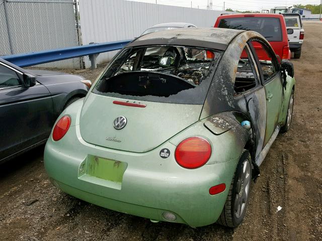 3VWCD21C52M410537 - 2002 VOLKSWAGEN NEW BEETLE მწვანე ფოტო 4