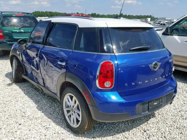 WMWZB3C54FWR43795 - 2015 MINI COOPER COU BLUE photo 3