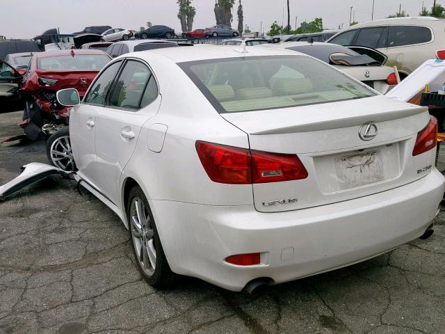 JTHBK262572043124 - 2007 LEXUS IS 250 WHITE photo 3