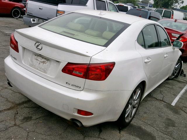 JTHBK262572043124 - 2007 LEXUS IS 250 WHITE photo 4