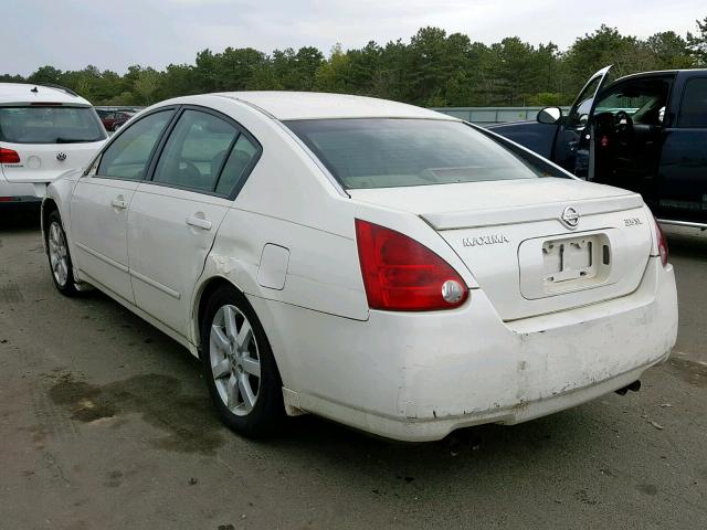 1N4BA41E14C818564 - 2004 NISSAN MAXIMA SE WHITE photo 3