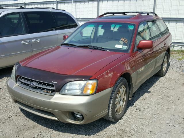 4S3BH806X37659221 - 2003 SUBARU LEGACY OUT RED photo 2