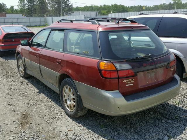 4S3BH806X37659221 - 2003 SUBARU LEGACY OUT RED photo 3