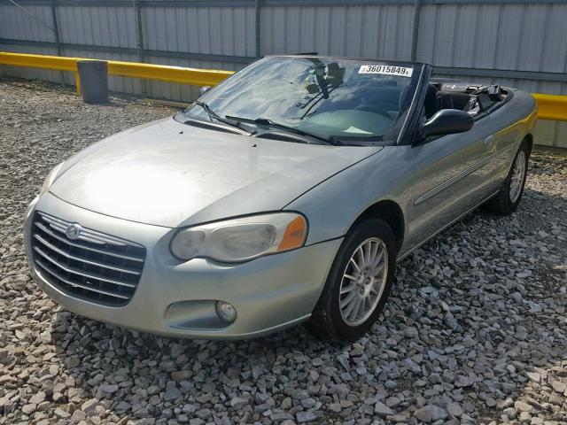 1C3EL55R34N406434 - 2004 CHRYSLER SEBRING LX SILVER photo 2