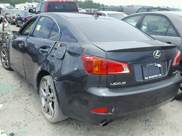 JTHBK262395105914 - 2009 LEXUS IS 250 GRAY photo 3