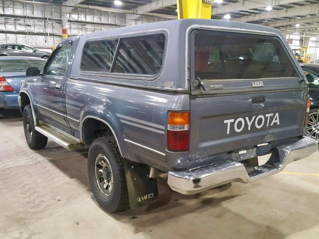 JT4RN01P3M0021578 - 1991 TOYOTA PICKUP 1/2 BLUE photo 3