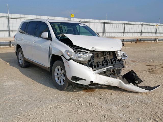 5TDZA3EH5DS037861 - 2013 TOYOTA HIGHLANDER WHITE photo 1