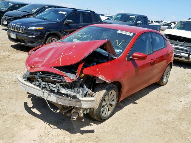 1C3CDFBB4ED822226 - 2014 DODGE DART SXT RED photo 2