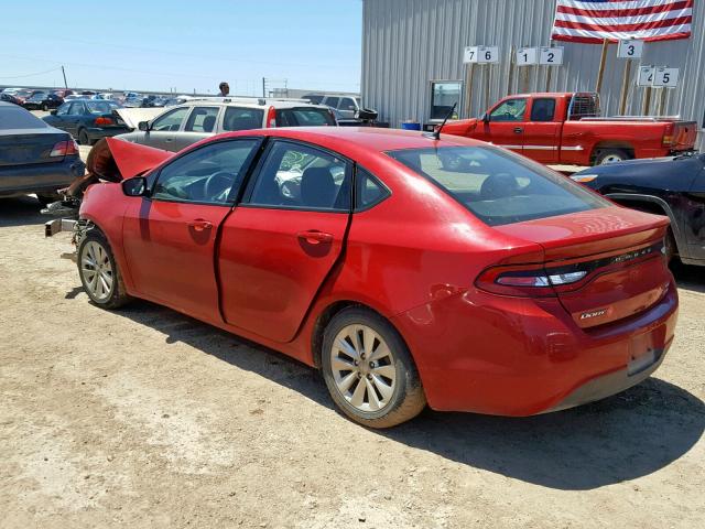 1C3CDFBB4ED822226 - 2014 DODGE DART SXT RED photo 3