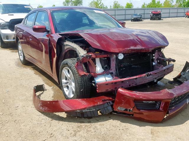 2C3CDXBG0HH517542 - 2017 DODGE CHARGER SE MAROON photo 1