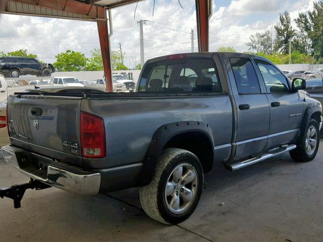 1D7HU18D25J578967 - 2005 DODGE RAM 1500 S GRAY photo 4