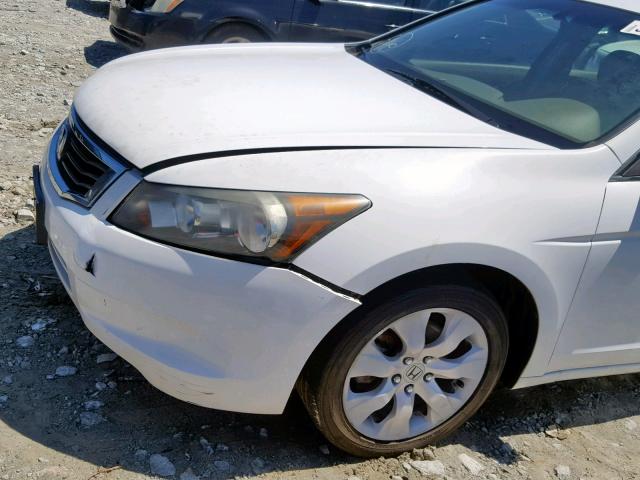 1HGCP26838A146935 - 2008 HONDA ACCORD EXL WHITE photo 9