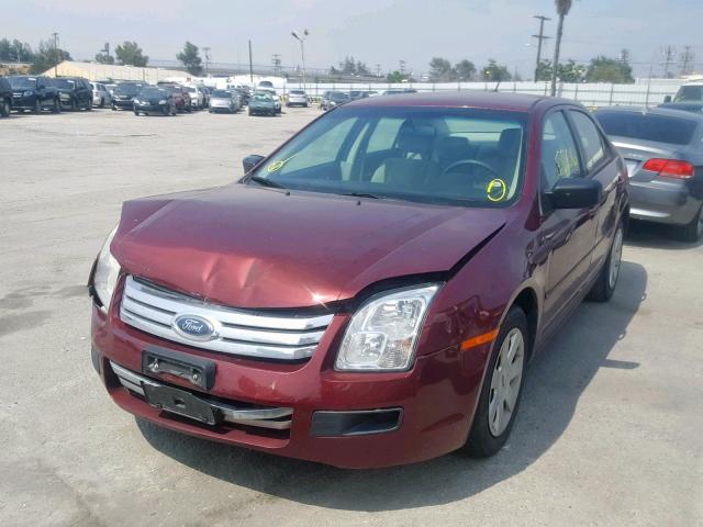 3FAHP06Z67R136329 - 2007 FORD FUSION S BURGUNDY photo 2