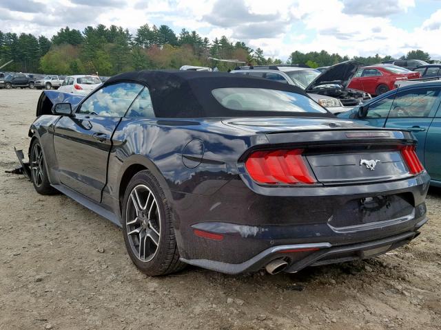 1FATP8UH3J5138570 - 2018 FORD MUSTANG BLACK photo 3