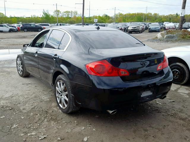 JNKCV61F79M353926 - 2009 INFINITI G37 BLACK photo 3