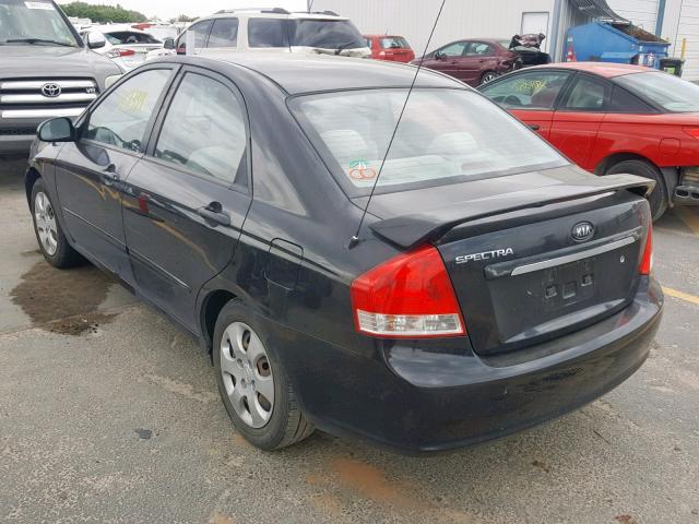 KNAFE121075460180 - 2007 KIA SPECTRA EX BLACK photo 3