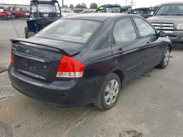 KNAFE121075460180 - 2007 KIA SPECTRA EX BLACK photo 4