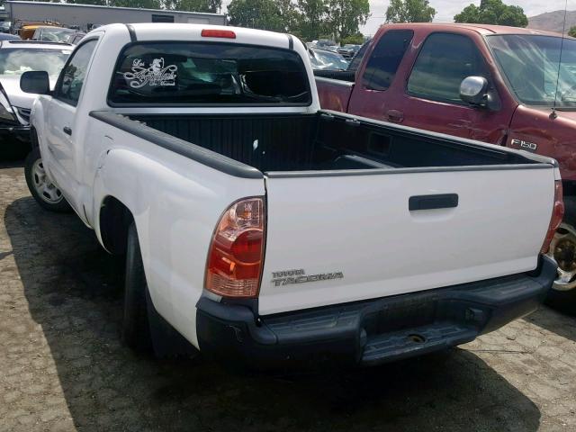 5TENX22N68Z531673 - 2008 TOYOTA TACOMA WHITE photo 3