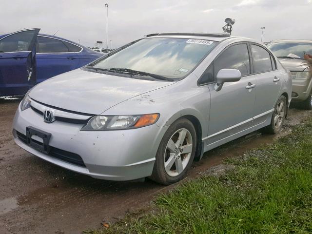 1HGFA169X8L066151 - 2008 HONDA CIVIC EXL SILVER photo 2