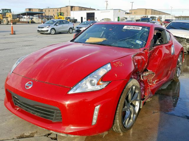 JN1AZ4EH1EM637238 - 2014 NISSAN 370Z BASE RED photo 2