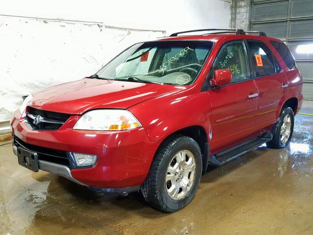 2HNYD18292H527756 - 2002 ACURA MDX MAROON photo 2