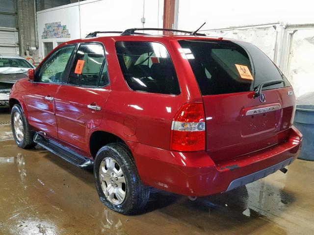 2HNYD18292H527756 - 2002 ACURA MDX MAROON photo 3